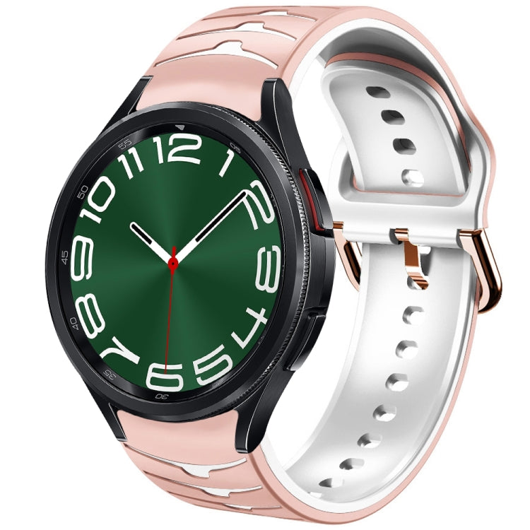 곡선 텍스처 실리콘 시계 밴드, Samsung Galaxy Watch 6 Classic 47mm용, Samsung Galaxy Watch 6 44mm용, Samsung Galaxy Watch 6 40mm용