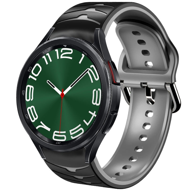곡선 텍스처 실리콘 시계 밴드, Samsung Galaxy Watch 6 Classic 47mm용, Samsung Galaxy Watch 6 44mm용, Samsung Galaxy Watch 6 40mm용