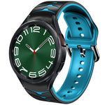 곡선 텍스처 실리콘 시계 밴드, Samsung Galaxy Watch 6 Classic 47mm용, Samsung Galaxy Watch 6 44mm용, Samsung Galaxy Watch 6 40mm용