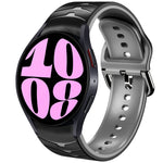 곡선 텍스처 실리콘 시계 밴드, Samsung Galaxy Watch 6 Classic 47mm용, Samsung Galaxy Watch 6 44mm용, Samsung Galaxy Watch 6 40mm용