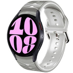 곡선 텍스처 실리콘 시계 밴드, Samsung Galaxy Watch 6 Classic 47mm용, Samsung Galaxy Watch 6 44mm용, Samsung Galaxy Watch 6 40mm용