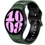 곡선 텍스처 실리콘 시계 밴드, Samsung Galaxy Watch 6 Classic 47mm용, Samsung Galaxy Watch 6 44mm용, Samsung Galaxy Watch 6 40mm용