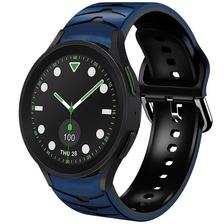 곡선 텍스처 실리콘 시계 밴드, 삼성 갤럭시 워치 6 클래식 43mm용, 삼성 갤럭시 워치 5 프로 골프 에디션용, 삼성 갤럭시 워치 5 골프 에디션용