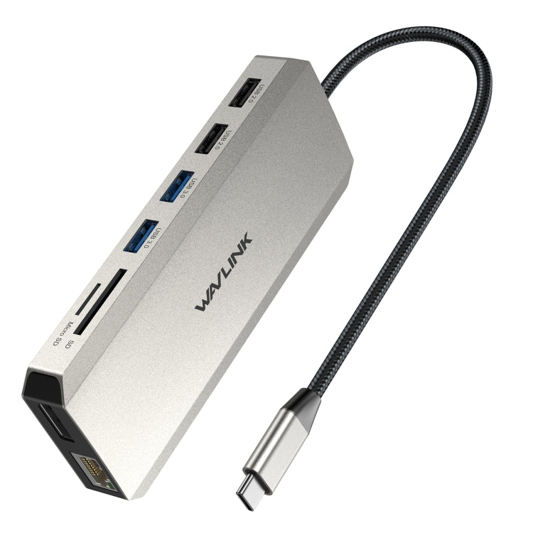 Wavlink UMD302 타입-C to 멀티포트 듀얼 4K HDMI 허브 트리플 모니터 12-in-1 노트북 도킹 스테이션, UMD302