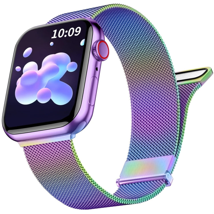 밀란 더블 마그네틱 스틸 메시 시계 밴드, Apple Watch 7 45mm용, Apple Watch SE 40mm용, Apple Watch SE 44mm용, Apple Watch 6 40mm용, Apple Watch 6 44mm용, Apple Watch 5 44mm용