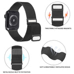 밀라노 더블 자석 스틸 메시 시계 밴드, Apple Watch Ultra 49mm용, Apple Watch 8 41mm용, Apple Watch 8 45mm용, Apple Watch SE 2022 40mm용, Apple Watch SE 2022 44mm용, Apple Watch 7 41mm용