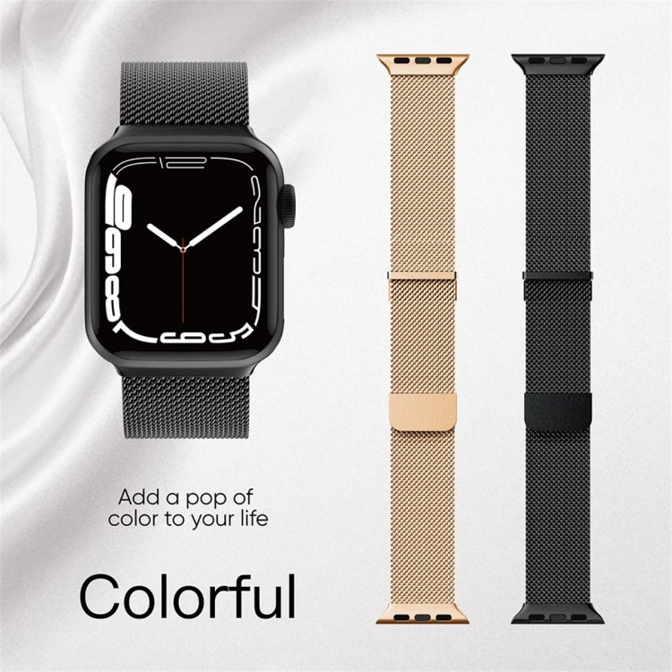 밀란 더블 마그네틱 스틸 메시 시계 밴드, Apple Watch 7 45mm용, Apple Watch SE 40mm용, Apple Watch SE 44mm용, Apple Watch 6 40mm용, Apple Watch 6 44mm용, Apple Watch 5 44mm용