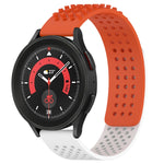 20mm 구멍 통기성 3D 도트 실리콘 시계 밴드, 삼성 갤럭시 워치 5 44mm용, 삼성 갤럭시 워치 5 프로 45mm용, 삼성 갤럭시 워치 5 40mm용