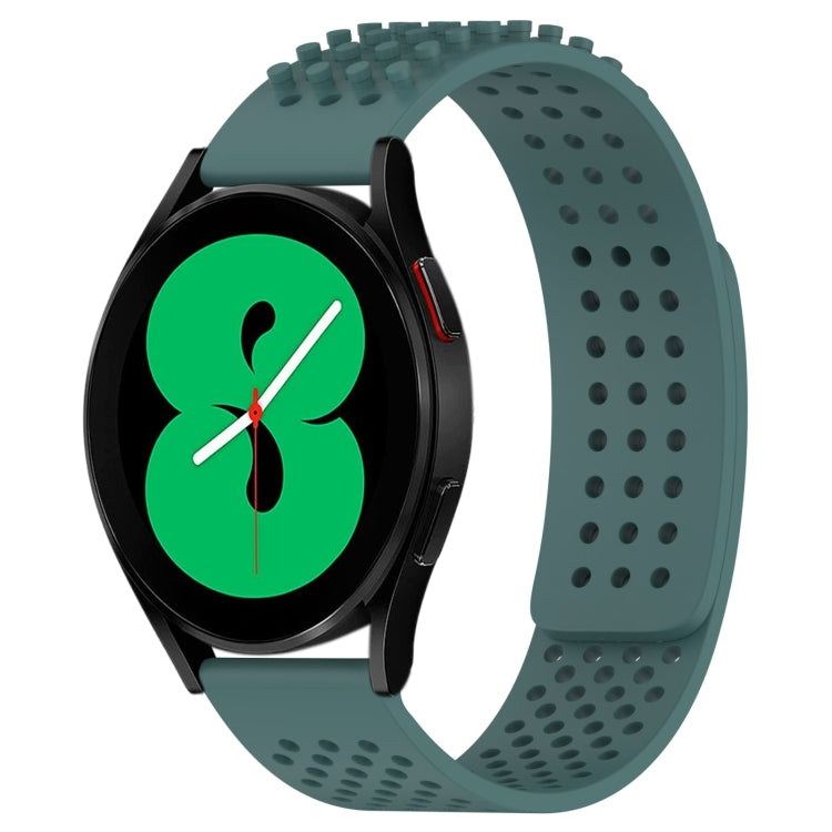 20mm 구멍 통기성 3D 도트 실리콘 시계 밴드, 삼성 갤럭시 워치 4 44mm용, 삼성 갤럭시 워치 4 40mm용, 삼성 갤럭시 워치 4 클래식 46mm용