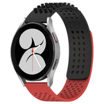 20mm 구멍 통기성 3D 도트 실리콘 시계 밴드, 삼성 갤럭시 워치 4 44mm용, 삼성 갤럭시 워치 4 40mm용, 삼성 갤럭시 워치 4 클래식 46mm용