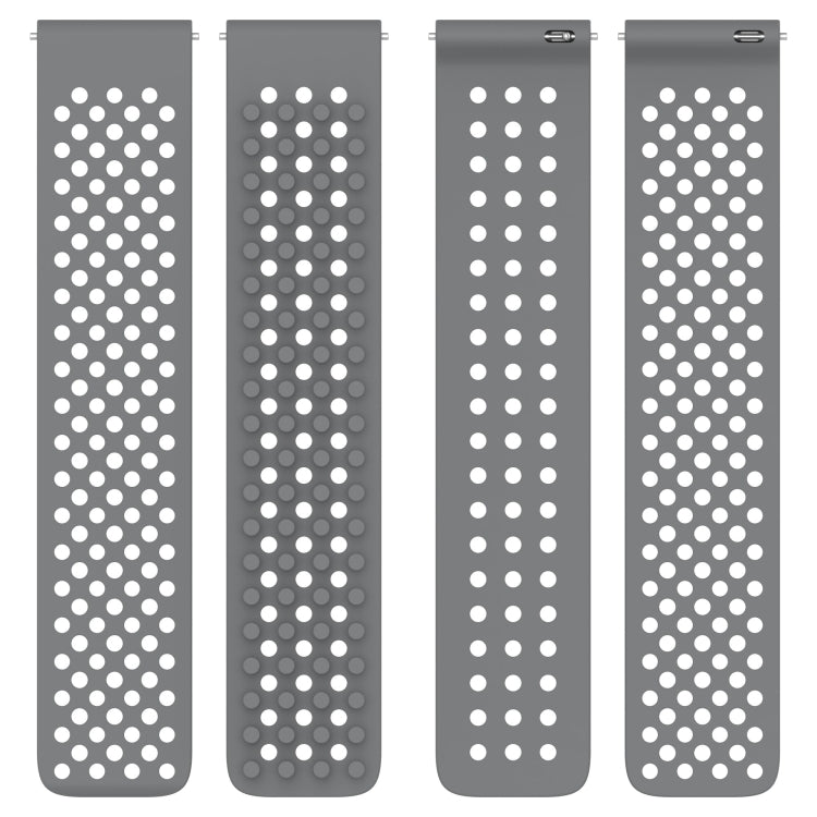 20mm 구멍 통기성 3D 도트 실리콘 시계 밴드, 삼성 갤럭시 워치 6 클래식 43mm용, 삼성 갤럭시 워치 5 프로 골프 에디션용, 삼성 갤럭시 워치 5 골프 에디션용