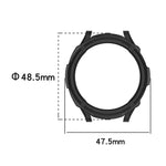 ENKAY 햇-프린스 2 in 1 TPU 아머 시계 케이스 + 0.2mm 9H 강화유리 스크린 프로텍터, 삼성 갤럭시 워치6 클래식 47mm용, 삼성 갤럭시 워치6 클래식 43mm용