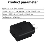 M135 PPS / PD 45W USB-C / 타입-C 포트 고속 충전기, AU 플러그, AU 플러그