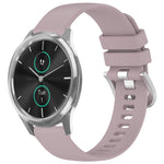 Liquid Glossy Silver Buckle Silicone Watch Band, For Garmin VivoMove Luxe / Garminmove Luxe, For Garmin Forerunner 645 / 645 Music, For Garmin Approach S40, For Garmin Vivomove3 / Garminmove3
