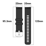 Liquid Glossy Silver Buckle Silicone Watch Band, For Garmin Active5, For Garmin VivoMove Trend, For Garmin Venu SQ2, For Garmin Venu / Venu SQ