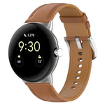 최상층 가죽 엠보싱 재봉 시계줄, Google Pixel Watch 4 / 3 / 2 / 1 41mm용