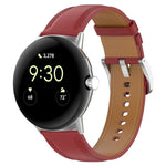 최상층 가죽 엠보싱 재봉 시계줄, Google Pixel Watch 4 / 3 / 2 / 1 41mm용
