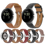 최상층 가죽 엠보싱 재봉 시계줄, Google Pixel Watch 4 / 3 / 2 / 1 41mm용