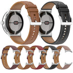 최상층 가죽 엠보싱 재봉 시계줄, Google Pixel Watch 4 / 3 / 2 / 1 41mm용