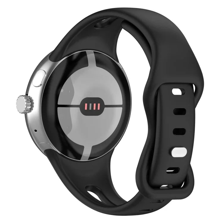 Small Waist Butterfly Buckle Silicone Watch Band, For Google Pixel Watch 4 / 3 / 2 / 1 41mm