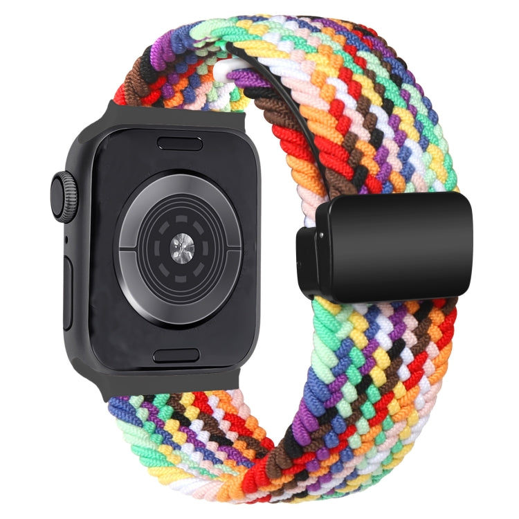 Nylon Woven Magnetic Fold Buckle Watch Band, For Apple Watch Series 9 41mm, For Apple Watch Ultra 49mm