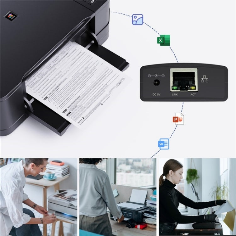 WAVLINK NU72P11 100Mbps 네트워크 프린트 서버 USB 2.0 네트워크 프린터 전원 어댑터, 미국 플러그, 영국 플러그, EU 플러그, 호주 플러그