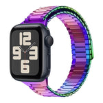 대나무 자석 스테인리스 스틸 금속 시계 스트랩, Apple Watch SE 2023 44mm용, Apple Watch SE 2023 40mm용, Apple Watch Ultra 2 49mm용, Apple Watch 시리즈 9 45mm용, Apple Watch 시리즈 9 41mm용, Apple Watch Ultra 49mm용