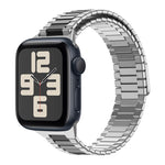 대나무 자석 스테인리스 스틸 금속 시계 스트랩, Apple Watch SE 2023 44mm용, Apple Watch SE 2023 40mm용, Apple Watch Ultra 2 49mm용, Apple Watch 시리즈 9 45mm용, Apple Watch 시리즈 9 41mm용, Apple Watch Ultra 49mm용