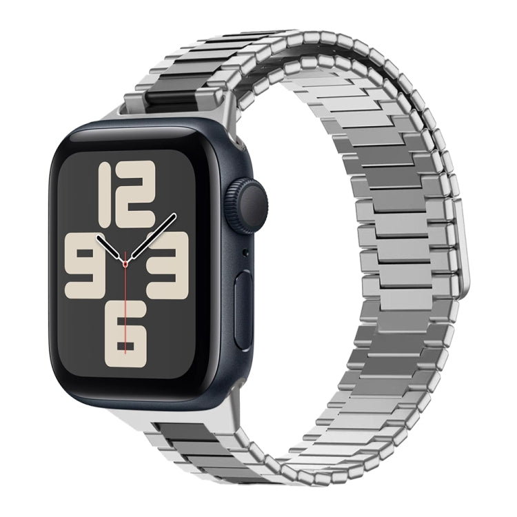 대나무 자석 스테인리스 스틸 금속 시계 스트랩, Apple Watch SE 2023 44mm용, Apple Watch SE 2023 40mm용, Apple Watch Ultra 2 49mm용, Apple Watch 시리즈 9 45mm용, Apple Watch 시리즈 9 41mm용, Apple Watch Ultra 49mm용
