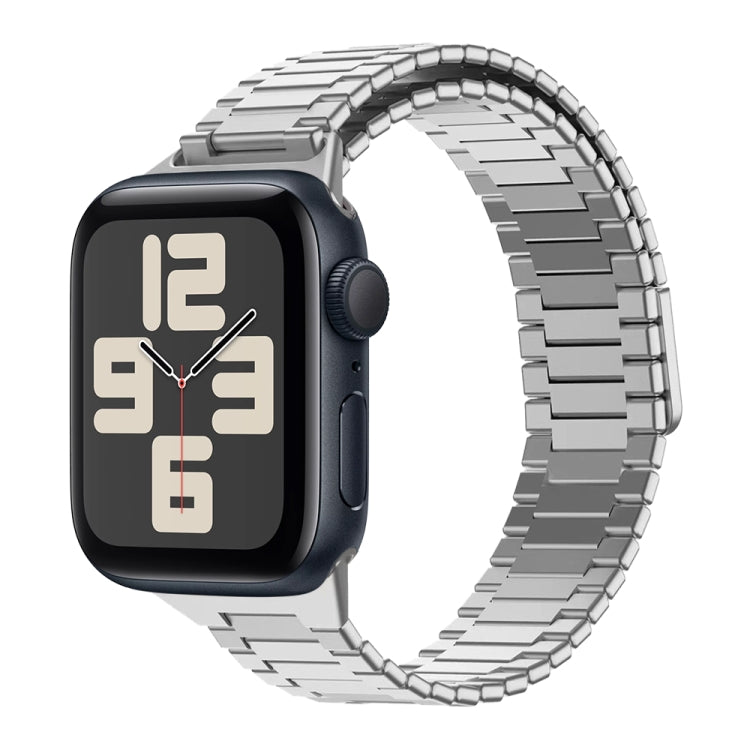 대나무 자석 스테인리스 스틸 금속 시계 스트랩, Apple Watch SE 2023 44mm용, Apple Watch SE 2023 40mm용, Apple Watch Ultra 2 49mm용, Apple Watch 시리즈 9 45mm용, Apple Watch 시리즈 9 41mm용, Apple Watch Ultra 49mm용