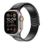 대나무 자석 스테인리스 스틸 금속 시계 스트랩, Apple Watch SE 2023 44mm용, Apple Watch SE 2023 40mm용, Apple Watch Ultra 2 49mm용, Apple Watch 시리즈 9 45mm용, Apple Watch 시리즈 9 41mm용, Apple Watch Ultra 49mm용