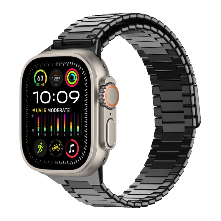 대나무 자석 스테인리스 스틸 금속 시계 스트랩, Apple Watch SE 2023 44mm용, Apple Watch SE 2023 40mm용, Apple Watch Ultra 2 49mm용, Apple Watch 시리즈 9 45mm용, Apple Watch 시리즈 9 41mm용, Apple Watch Ultra 49mm용