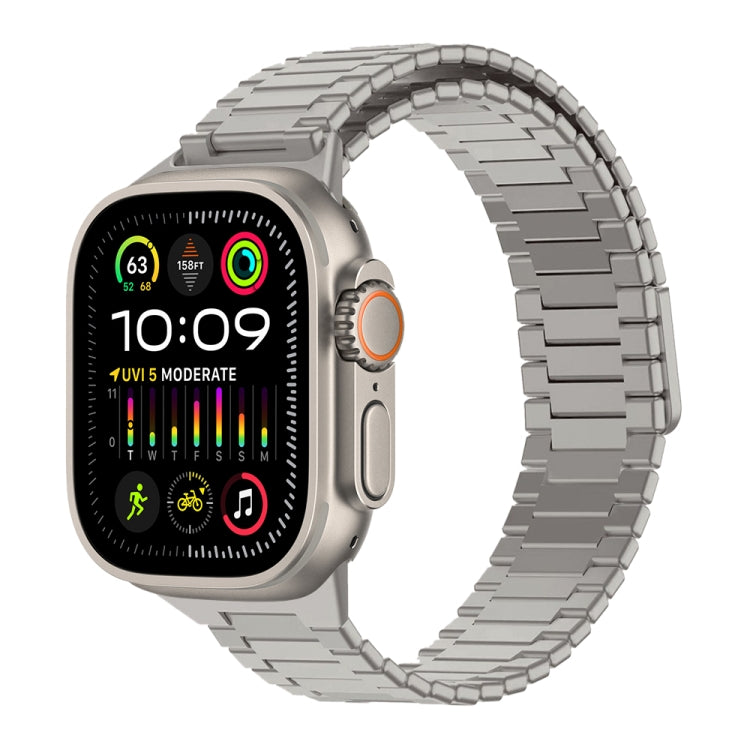 대나무 자석 스테인리스 스틸 금속 시계 스트랩, Apple Watch SE 2023 44mm용, Apple Watch SE 2023 40mm용, Apple Watch Ultra 2 49mm용, Apple Watch 시리즈 9 45mm용, Apple Watch 시리즈 9 41mm용, Apple Watch Ultra 49mm용
