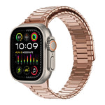 대나무 자석 스테인리스 스틸 금속 시계 스트랩, Apple Watch SE 2023 44mm용, Apple Watch SE 2023 40mm용, Apple Watch Ultra 2 49mm용, Apple Watch 시리즈 9 45mm용, Apple Watch 시리즈 9 41mm용, Apple Watch Ultra 49mm용