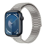 대나무 자석 스테인리스 스틸 금속 시계 스트랩, Apple Watch SE 2023 44mm용, Apple Watch SE 2023 40mm용, Apple Watch Ultra 2 49mm용, Apple Watch 시리즈 9 45mm용, Apple Watch 시리즈 9 41mm용, Apple Watch Ultra 49mm용