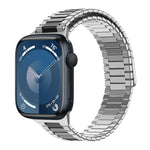 대나무 자석 스테인리스 스틸 금속 시계 스트랩, Apple Watch SE 2023 44mm용, Apple Watch SE 2023 40mm용, Apple Watch Ultra 2 49mm용, Apple Watch 시리즈 9 45mm용, Apple Watch 시리즈 9 41mm용, Apple Watch Ultra 49mm용