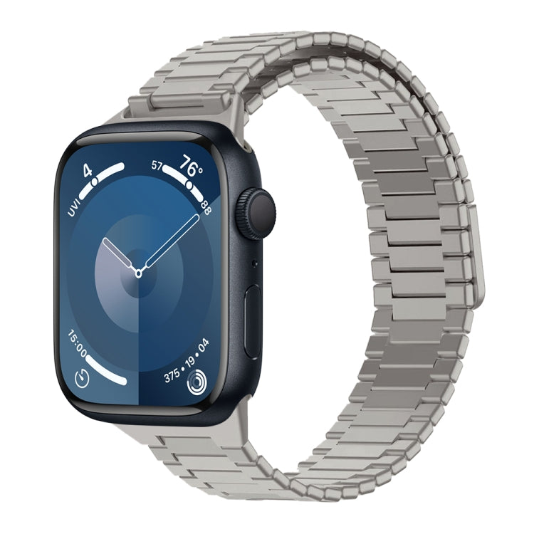 대나무 자석 스테인리스 스틸 금속 시계 스트랩, Apple Watch SE 2023 44mm용, Apple Watch SE 2023 40mm용, Apple Watch Ultra 2 49mm용, Apple Watch 시리즈 9 45mm용, Apple Watch 시리즈 9 41mm용, Apple Watch Ultra 49mm용