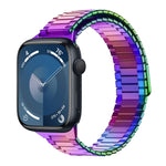대나무 자석 스테인리스 스틸 금속 시계 스트랩, Apple Watch SE 2023 44mm용, Apple Watch SE 2023 40mm용, Apple Watch Ultra 2 49mm용, Apple Watch 시리즈 9 45mm용, Apple Watch 시리즈 9 41mm용, Apple Watch Ultra 49mm용