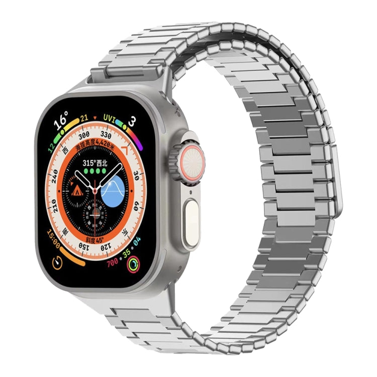대나무 자석 스테인리스 스틸 금속 시계 스트랩, Apple Watch SE 2023 44mm용, Apple Watch SE 2023 40mm용, Apple Watch Ultra 2 49mm용, Apple Watch 시리즈 9 45mm용, Apple Watch 시리즈 9 41mm용, Apple Watch Ultra 49mm용