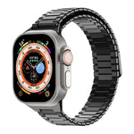 대나무 자석 스테인리스 스틸 금속 시계 스트랩, Apple Watch SE 2023 44mm용, Apple Watch SE 2023 40mm용, Apple Watch Ultra 2 49mm용, Apple Watch 시리즈 9 45mm용, Apple Watch 시리즈 9 41mm용, Apple Watch Ultra 49mm용