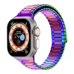 대나무 자석 스테인리스 스틸 금속 시계 스트랩, Apple Watch SE 2023 44mm용, Apple Watch SE 2023 40mm용, Apple Watch Ultra 2 49mm용, Apple Watch 시리즈 9 45mm용, Apple Watch 시리즈 9 41mm용, Apple Watch Ultra 49mm용