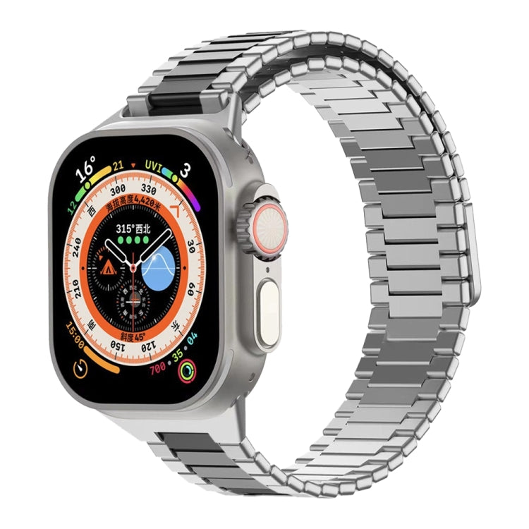 대나무 자석 스테인리스 스틸 금속 시계 스트랩, Apple Watch SE 2023 44mm용, Apple Watch SE 2023 40mm용, Apple Watch Ultra 2 49mm용, Apple Watch 시리즈 9 45mm용, Apple Watch 시리즈 9 41mm용, Apple Watch Ultra 49mm용