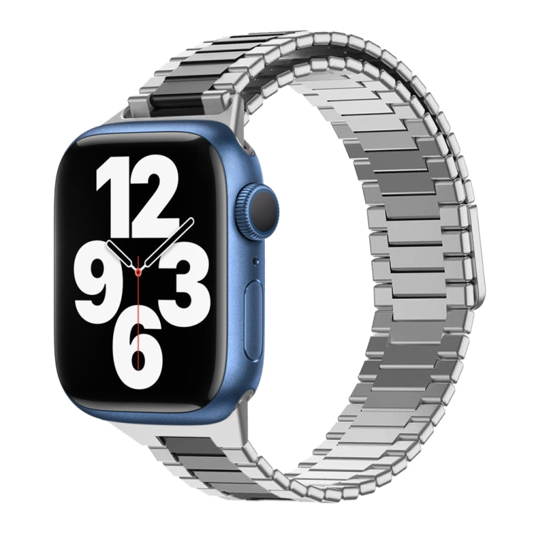 대나무 자석 스테인리스 스틸 금속 시계 스트랩, Apple Watch 시리즈 8 41mm용, Apple Watch 시리즈 8 45mm용, Apple Watch SE 2022 40mm용, Apple Watch SE 2022 44mm용, Apple Watch 시리즈 7 41mm용, Apple Watch 시리즈 7 45mm용