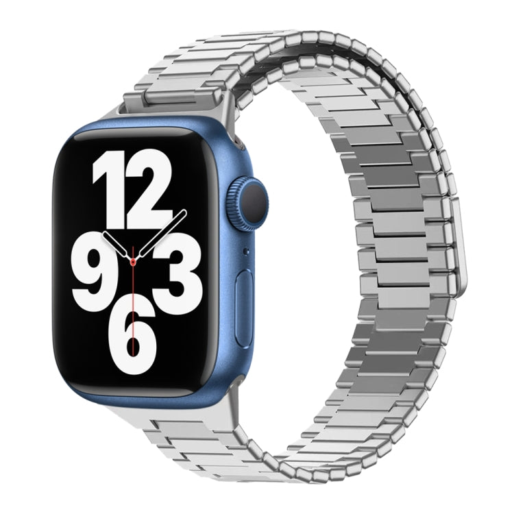 대나무 자석 스테인리스 스틸 금속 시계 스트랩, Apple Watch 시리즈 8 41mm용, Apple Watch 시리즈 8 45mm용, Apple Watch SE 2022 40mm용, Apple Watch SE 2022 44mm용, Apple Watch 시리즈 7 41mm용, Apple Watch 시리즈 7 45mm용