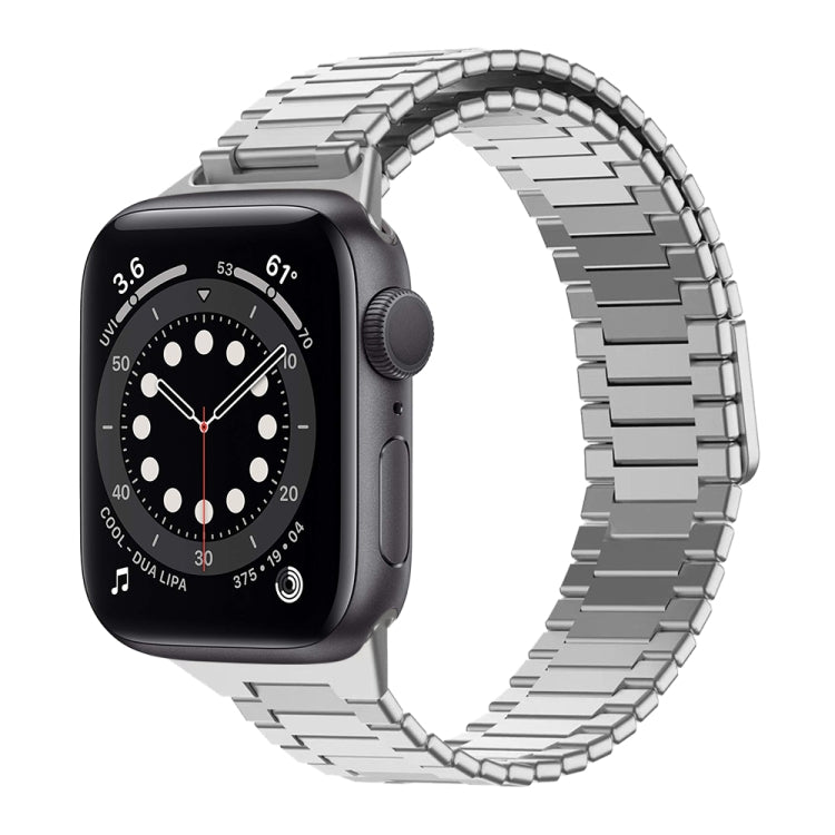 대나무 자석 스테인리스 스틸 금속 시계 스트랩, Apple Watch 시리즈 6 40mm용, Apple Watch 시리즈 6 44mm용, Apple Watch 시리즈 5 44mm용, Apple Watch 시리즈 5 40mm용, Apple Watch 시리즈 4 44mm용, Apple Watch 시리즈 4 40mm용