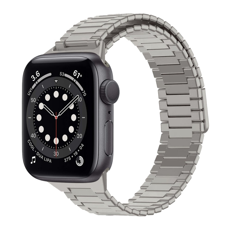 대나무 자석 스테인리스 스틸 금속 시계 스트랩, Apple Watch 시리즈 6 40mm용, Apple Watch 시리즈 6 44mm용, Apple Watch 시리즈 5 44mm용, Apple Watch 시리즈 5 40mm용, Apple Watch 시리즈 4 44mm용, Apple Watch 시리즈 4 40mm용