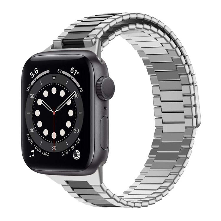 대나무 자석 스테인리스 스틸 금속 시계 스트랩, Apple Watch 시리즈 6 40mm용, Apple Watch 시리즈 6 44mm용, Apple Watch 시리즈 5 44mm용, Apple Watch 시리즈 5 40mm용, Apple Watch 시리즈 4 44mm용, Apple Watch 시리즈 4 40mm용
