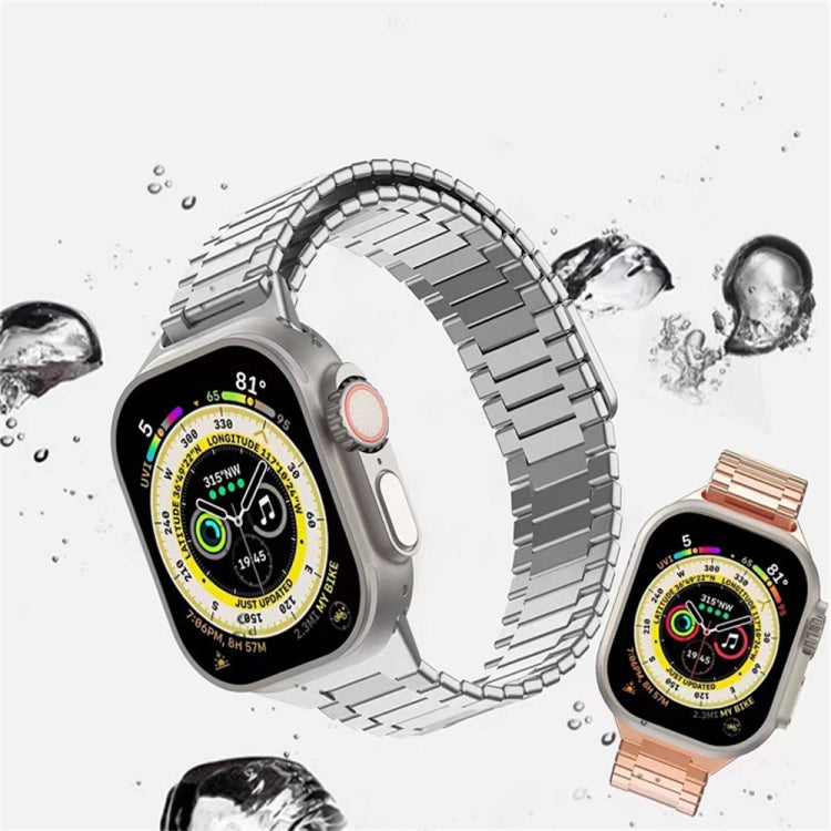 대나무 자석 스테인리스 스틸 금속 시계 스트랩, Apple Watch SE 2023 44mm용, Apple Watch SE 2023 40mm용, Apple Watch Ultra 2 49mm용, Apple Watch 시리즈 9 45mm용, Apple Watch 시리즈 9 41mm용, Apple Watch Ultra 49mm용