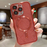 글리터 전기 도금 MagSafe TPU 폰 케이스, 아이폰 11 프로 맥스용, 아이폰 11용, 아이폰 11 프로용, 아이폰 X / XS용, 아이폰 XR용, 아이폰 XS 맥스용