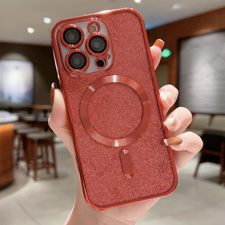 글리터 전기 도금 MagSafe TPU 휴대폰 케이스, 아이폰 17e / 16e용, 아이폰 17 프로 맥스용, 아이폰 17 프로용, 아이폰 17용, 아이폰 에어용, 아이폰 16 프로 맥스용